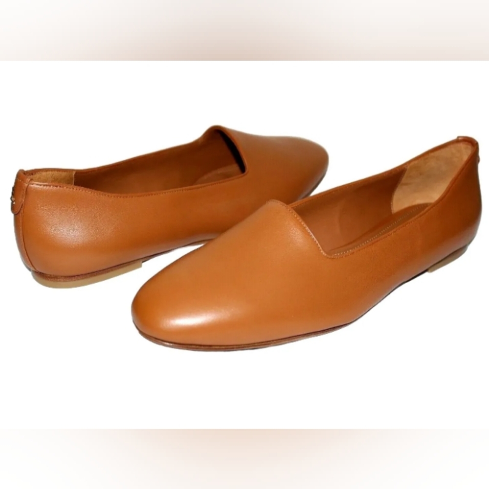 Lafayette 148 New York Georgine Copper Premium Nappa Leather Loafer Flat 10.5 US